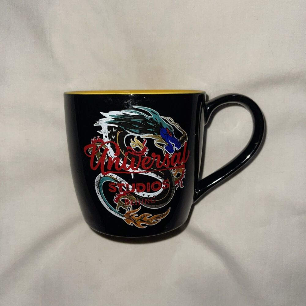 Universal Studio Beijing China Dragon Mug Black Large Size Souvenir